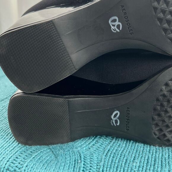 Aerosoles Women's Elastic Anini Wedge Slip-On Ankle Booties Black Size 9.5 NWOT - Picture 6 of 7